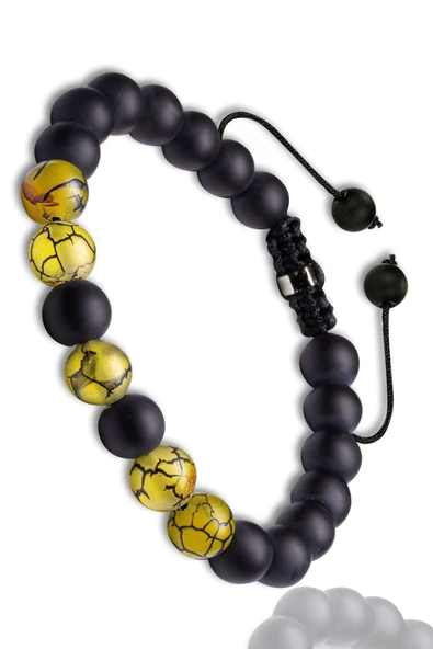 Sertifikalı Ejderha Akiği Oniks taşı Doğal Taş Bileklik Seti - Resim 2