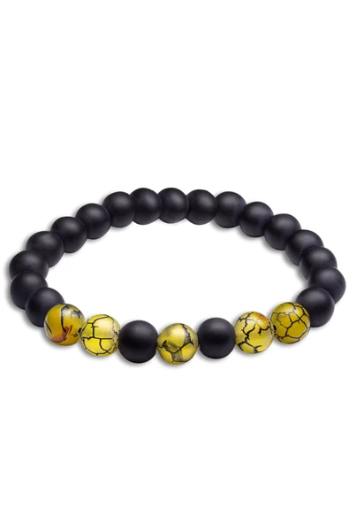 Sertifikalı Ejderha Akiği Oniks taşı Doğal Taş Bileklik Seti - Resim 5