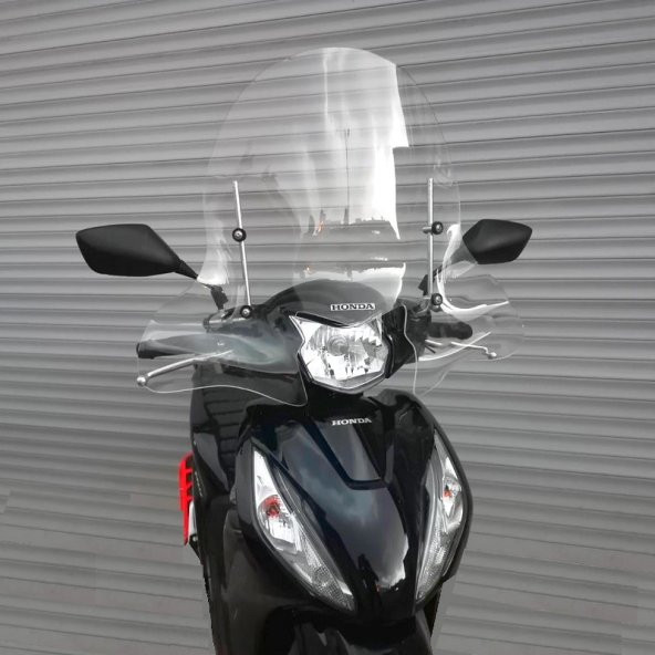 Honda Dio 110 Ön Siperlik Camı (El Korumalıklı)