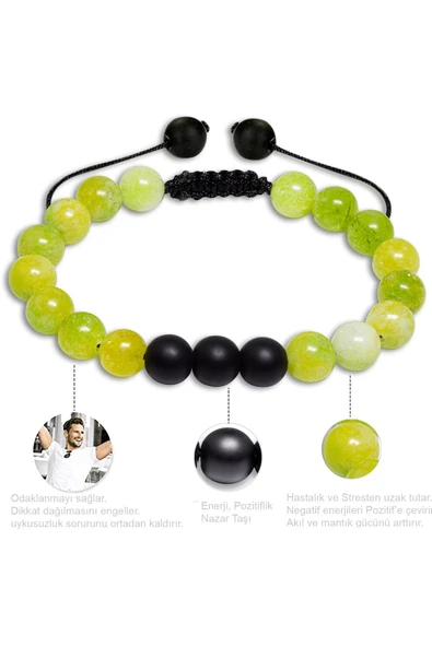 Yeşim Taşı Makrome Biileklik Seti - Resim 3