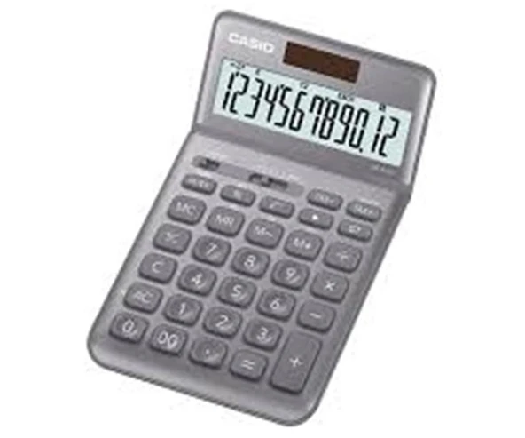 Casio JW-200SC-GY 12 Hane Gri Masa Üstü Hesap Makinesi