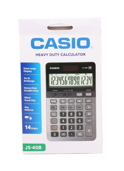 Casio JS-40B Profesyonel 14 Hane Masa Üstü Hesap Makinesi - Resim 2