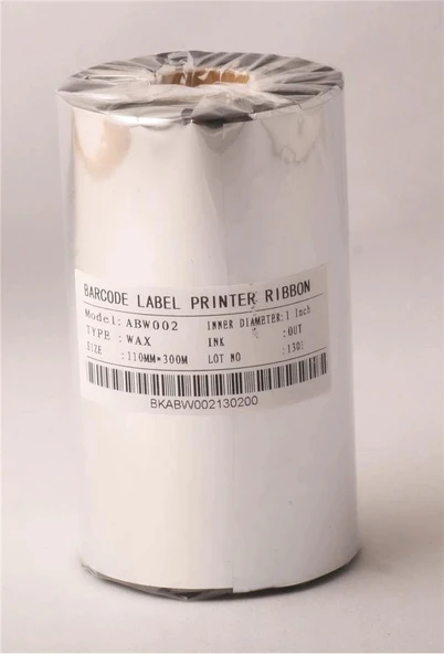 Ribbonsan RB00006 WX-10FBK 110-300MT Wax Ribbon