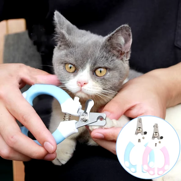 Renkli Kedi Köpek Evcil Hayvan Tırnak Makası ve Törpü Seti