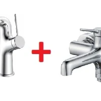 Creavit Flow Lavabo Ve Banyo Bataryası Seti Fl1500+fl2500