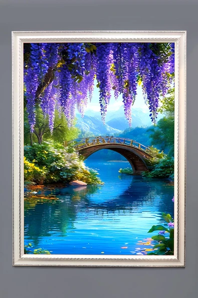 Doğa ve Manzara Desenli Çerçeveli Duvar Tablosu 50x70cm SERENE06 RENKLİ 50 X 70