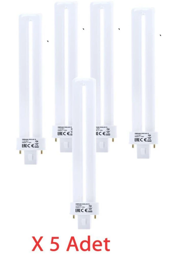 Osram 11W/827 Kompakt Floresan Ampul Sarı Işık 235 mm (5 Adet)