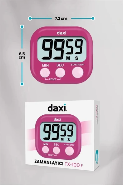 Daxi TX-100 Fuşya Kronometre - 2