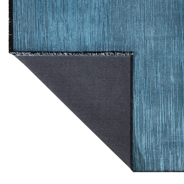 MİLANO ML105 Mavi Leke Tutmaz Antialerjik Yıkanılabilir Dokuma Dekoratif Halı Kilim Yolluk - 2