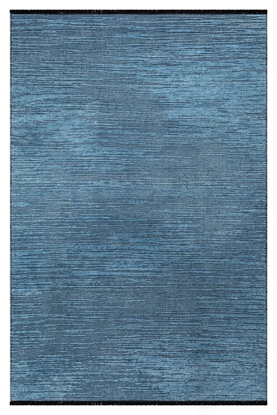 MİLANO ML105 Mavi Leke Tutmaz Antialerjik Yıkanılabilir Dokuma Dekoratif Halı Kilim Yolluk - 4