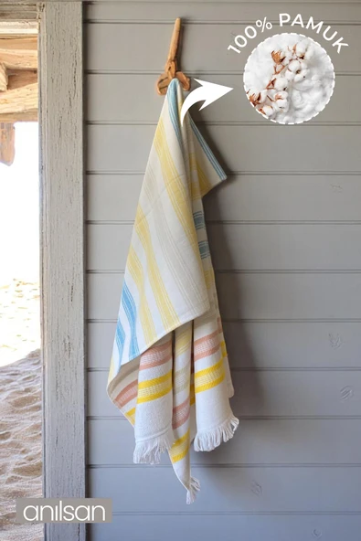 Leyna Plaj Havlusu %100 Pamuk 75x150