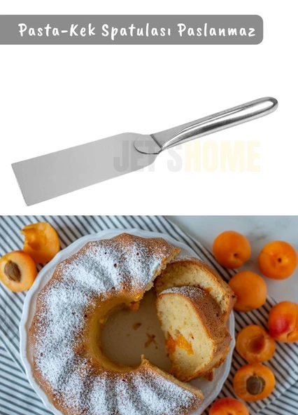 Pasta Spatulası Paslanmaz Kek Spatulası Krema Spatula No:1 Çelik 23 cm