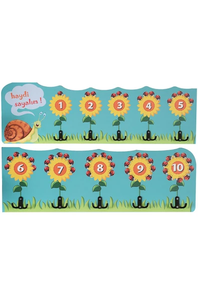 Ayçiçeği ve Uğur Böceği Sayılı Askılık - 2