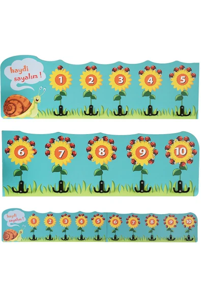 Ayçiçeği ve Uğur Böceği Sayılı Askılık