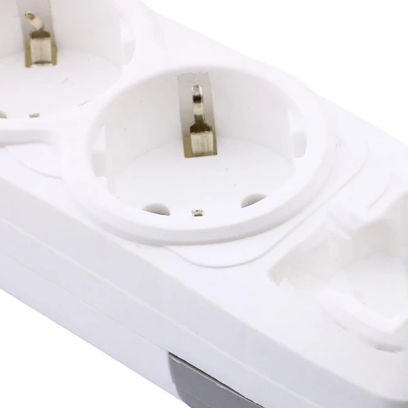 2'li Topraklı Kablolu Grup Priz Fiş Çoğaltıcı 10 Metre Çoklu Asmalı Uzatma Kablosu Anahtarsız - 4