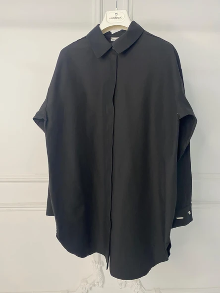 DÜŞÜK OMUZ PAMUKLU GÖMLEK - 3