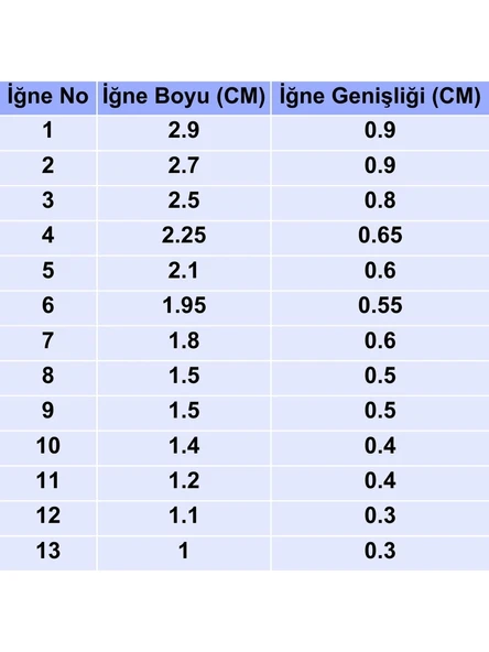 İğnesan Çapari İğnesi, 0307 Beyaz Çapraz (100 Adet) - 2