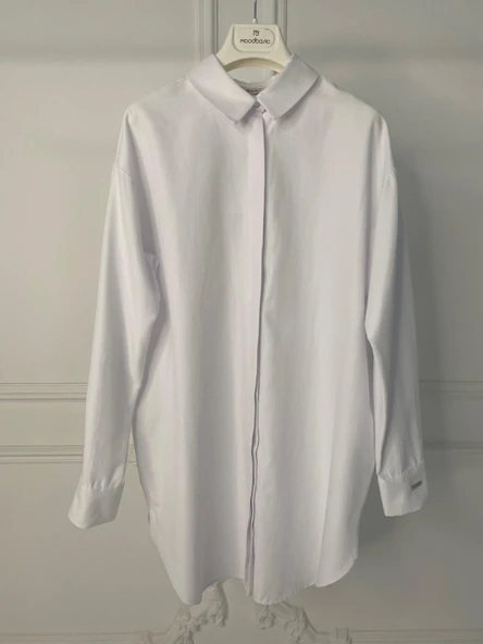 DÜŞÜK OMUZ PAMUKLU GÖMLEK - 4