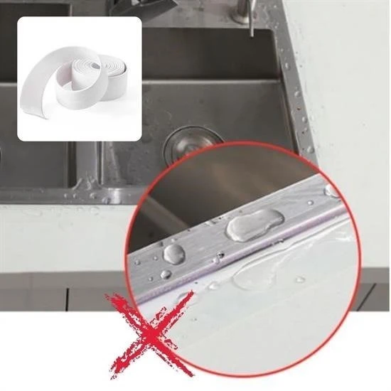 BUFFER® Su Sızdırmaz  Banyo Mutfak Lavabo Küvet İzolasyon Şerit Bant - 4