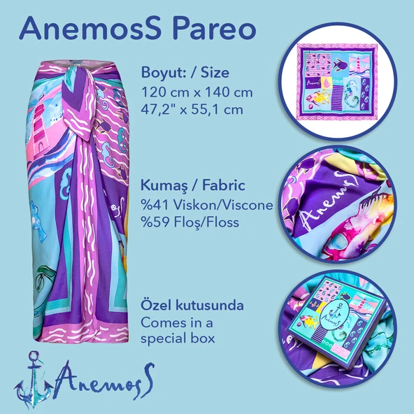 Anemoss Harmoni Pareo Pembe 120*140 cm - 6