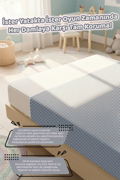 Proof Etkinlik Ortusu Dama Denim 140x200 cm - Resim 6