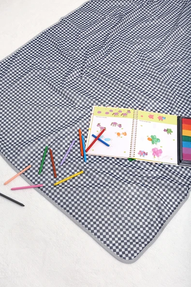 Proof Etkinlik Ortusu Dama Denim 140x140 cm ürün görseli 1