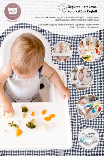 Proof Etkinlik Ortusu Dama Denim 100x140 cm - Resim 3