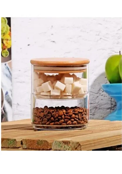BAMBUM TADE 2 KATLI CAM SAKLAMA KABI B0796