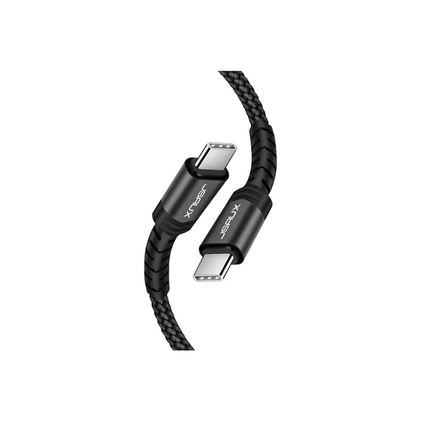 Jsaux Premium Serisi Type-C To Type-C 60W 480 Mbps iPhone 15 serisi , macbook , type-c girişli iPad ile uyumlu. usb-c girişli cihazlar ile uyumlu Şarj ve Data Aktarım Kablosu CC0018 1 Metre Hızlı Şarj ürün görseli 1
