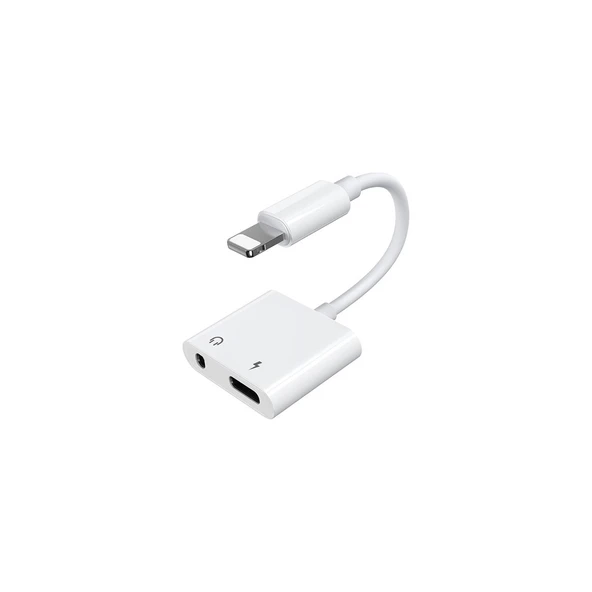 Adaman Iphone Tüm Seri Şarj Kulaklık Dönüştürücü 2in1 3.5mm Jack - 2