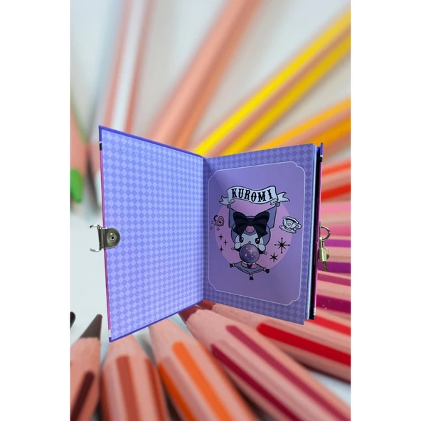 Kuromi Kilitli Defter 80 Yaprak Siyah - 14 x 20 cm - 3