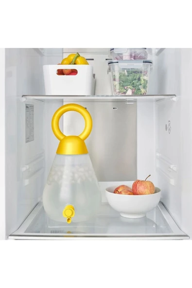 Musluklu Sürahi, Şeffaf Parlak Sarı, 4 lt - Resim 2