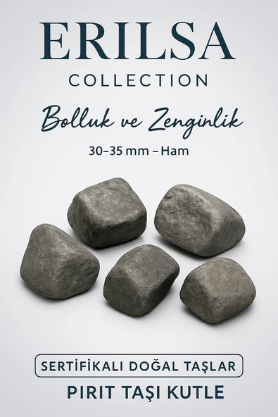 Sertifikalı Ham İşlenmemiş Gerçek Pirit Taşı Kütle 30-35 mm – Zenginlik ve Güç Taşı ürün görseli