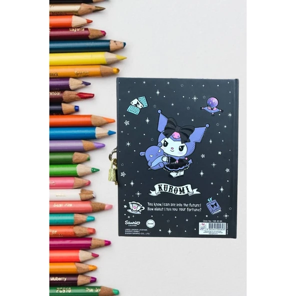 Kuromi Kilitli Defter 80 Yaprak Siyah - 14 x 20 cm - 2