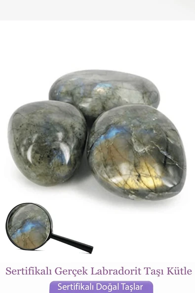 Sertifikalı Tamburlanmış Gerçek Labradorit Taşı Kütle Parça ürün görseli