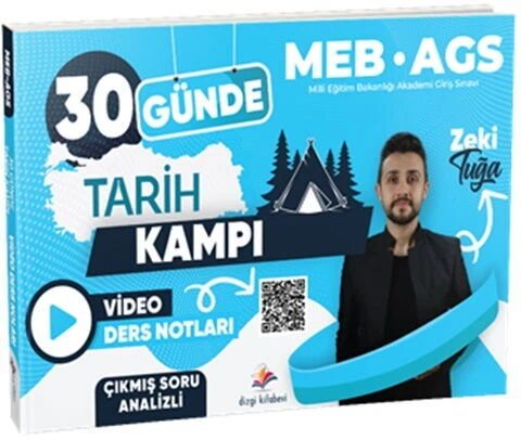 Dizgi Kitap 2025 MEB AGS 30 Günde Tarih Kampı Çıkmış Soru Analizli Video Ders Notları
