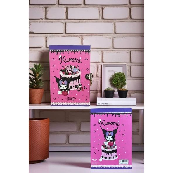 Kuromi Kilitli Defter 80 Yaprak Pembe- 14 x 20 - 3