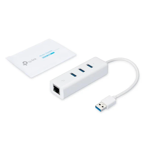 Tp-link UE330 3-Port Hub ve Gigabit Ethernet Adaptör İkisi bir arada USB Adaptör - 3