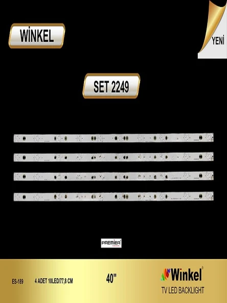 TV LED BAR 2249 TAKIM 4 LÜ-PREMİER, PR 40B70, 0D40D10-ZC14F-02, 03 035-400-3528-D T WİNKEL