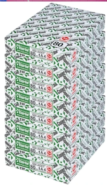 (VE-GE) (COPİERBOND) A4 80gr/m2 Fotokopi Kağıdı 4000 Adet (8PKx500)