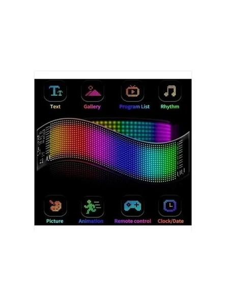 PİXEL LED PANEL 16X64 DİJİTAL EKRAN YAZI VE ANİMASYON BANTLI BLUETOOTH - 3