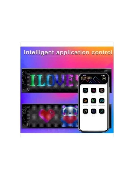PİXEL LED PANEL 16X64 DİJİTAL EKRAN YAZI VE ANİMASYON BANTLI BLUETOOTH
