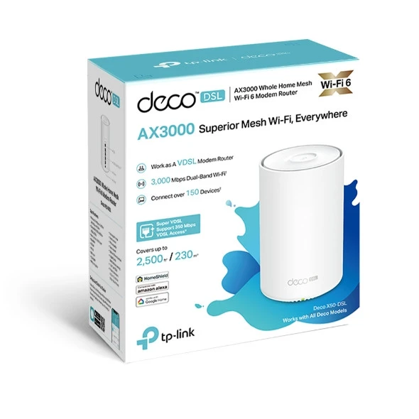 tp-link Deco X50-DSL AX3000 VDSL Tüm Ev İçin Mesh Wi-Fi 6 Router - 5