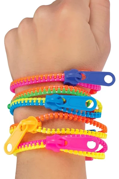 Zip Clip Zipper Clips 3lü Duyusal Oyuncak Fermuarlı Bilezik Seti: Fermuarları Açıp Kapayarak Odaklanın, Rahatlayın! - 5