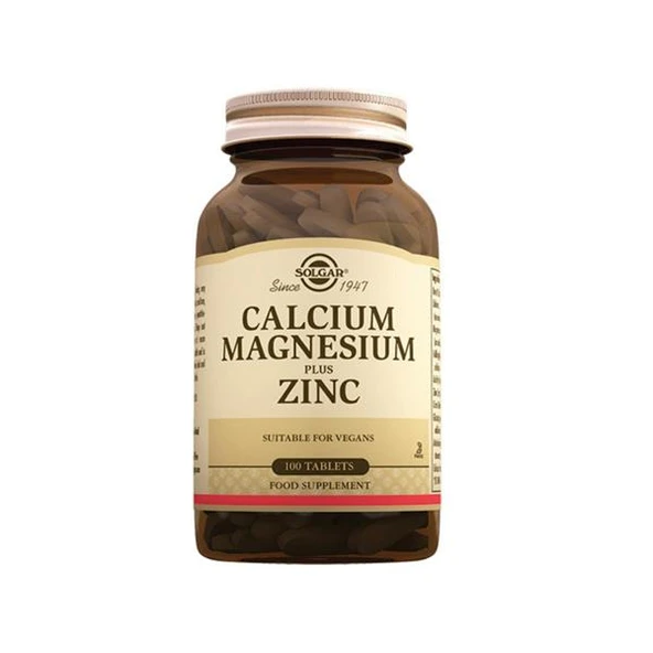 Solgar Calcium Magnesium Plus Zinc 100 Tablet-SKT:11/2028