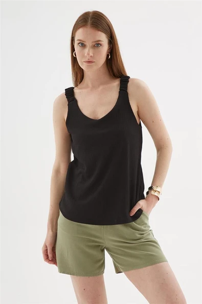 FASHION FRIENDS KADIN V YAKA BLUZ 25Y0513K1 - 9