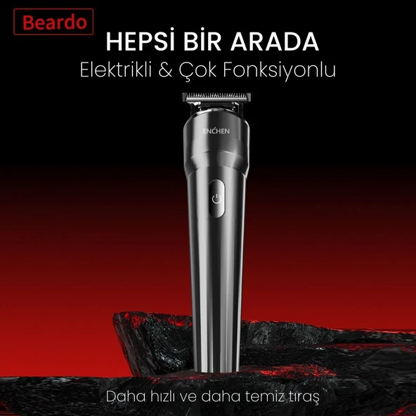 Enchen Beardo Çok Fonksiyonlu Tüm Vücut İçin Uygun Şarjlı Saç ve Tıraş Makinesi - Resim 5
