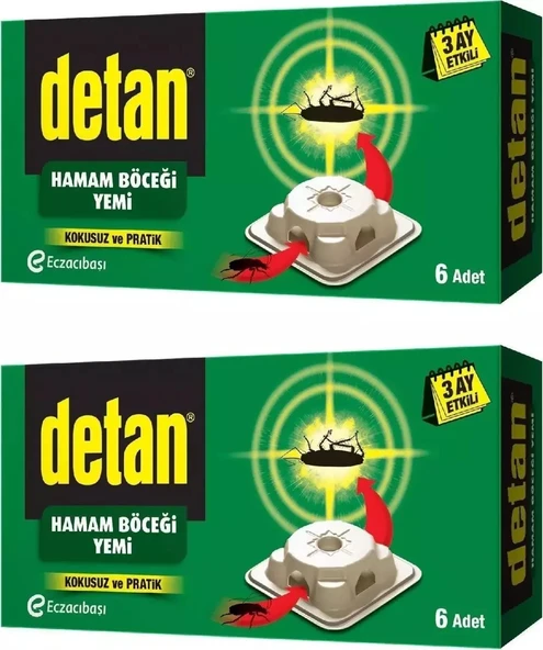 Detan Hamam Böceği Yemi Max 6'lı 2 Adet