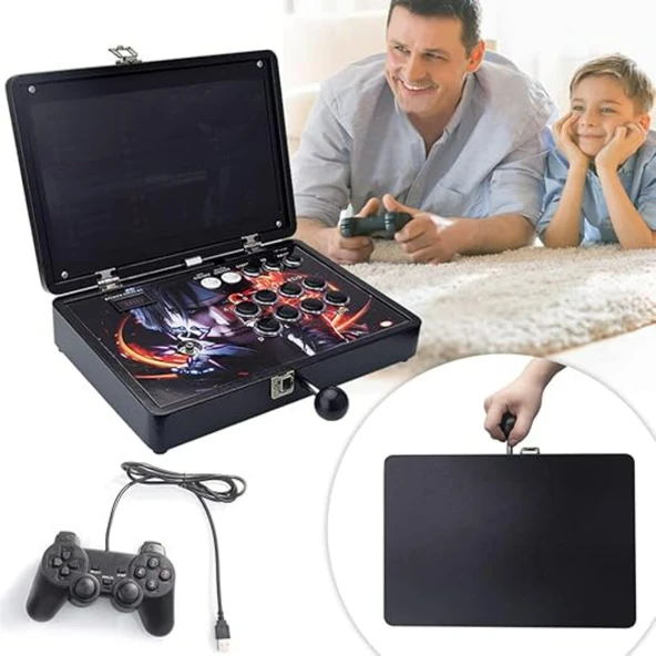 Ozmik 13000 Oyun Pandora Kutusunda 3D Plus Arcade 32GB  Konsol Makinesi, 14 inç Retro 2.KOL HEDİYE - 3