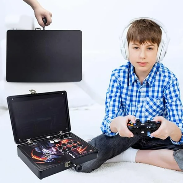Ozmik 13000 Oyun Pandora Kutusunda 3D Plus Arcade 32GB  Konsol Makinesi, 14 inç Retro 2.KOL HEDİYE - 4